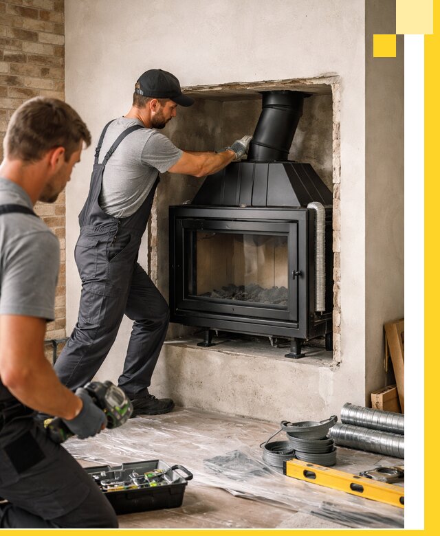 Установка каминных топок в Изобильном: монтаж, подключение