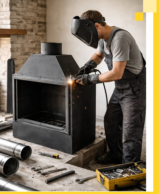 Продажа и установка металлических каминов в Изобильном под ключ