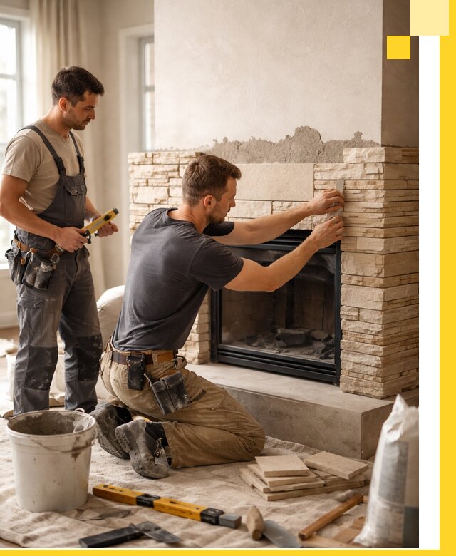 Установка и монтаж каминов для загородного дома в Изобильном