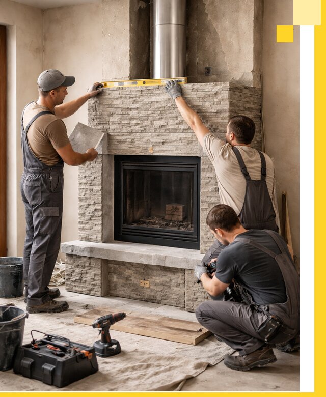 Профессиональный монтаж каминов под ключ в Изобильном для дома