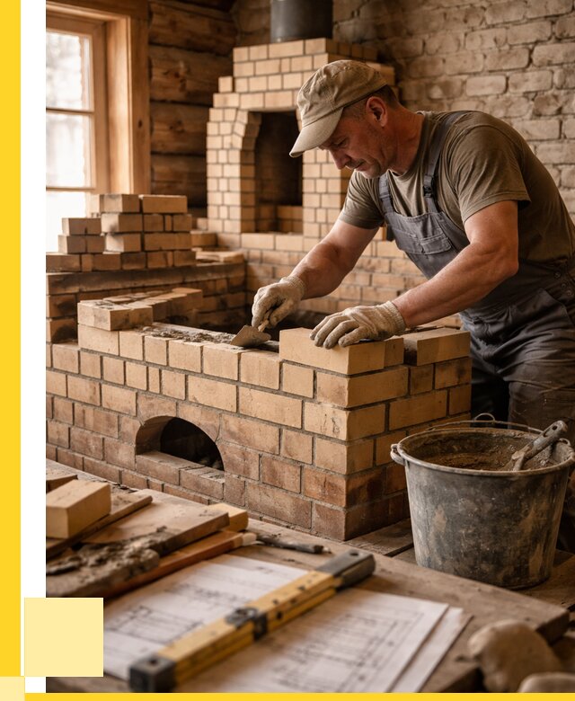 Кладка печей из кирпича в Изобильном цены от 31164 р. - ЭриданЗбл