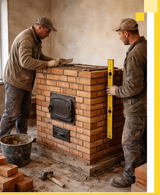 Отопительные печи под ключ в Изобильном, установка и сборка