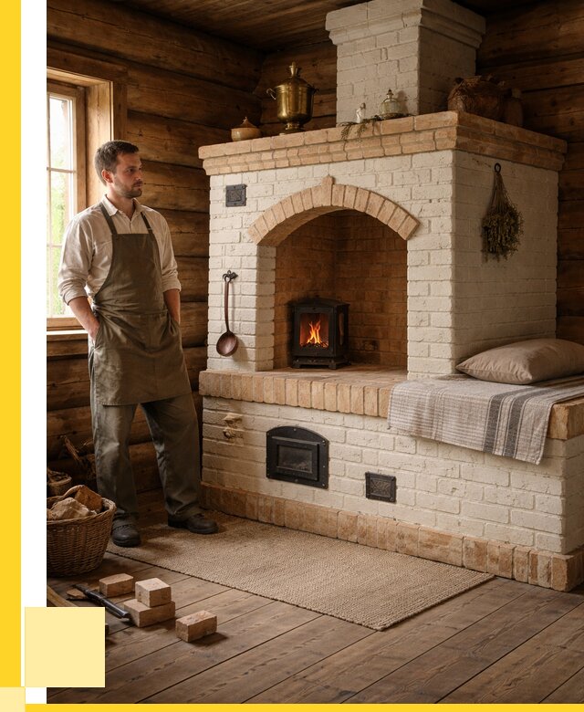 Русские печи с лежанкой под ключ в Изобильном от 155820 р. ЭриданЗбл