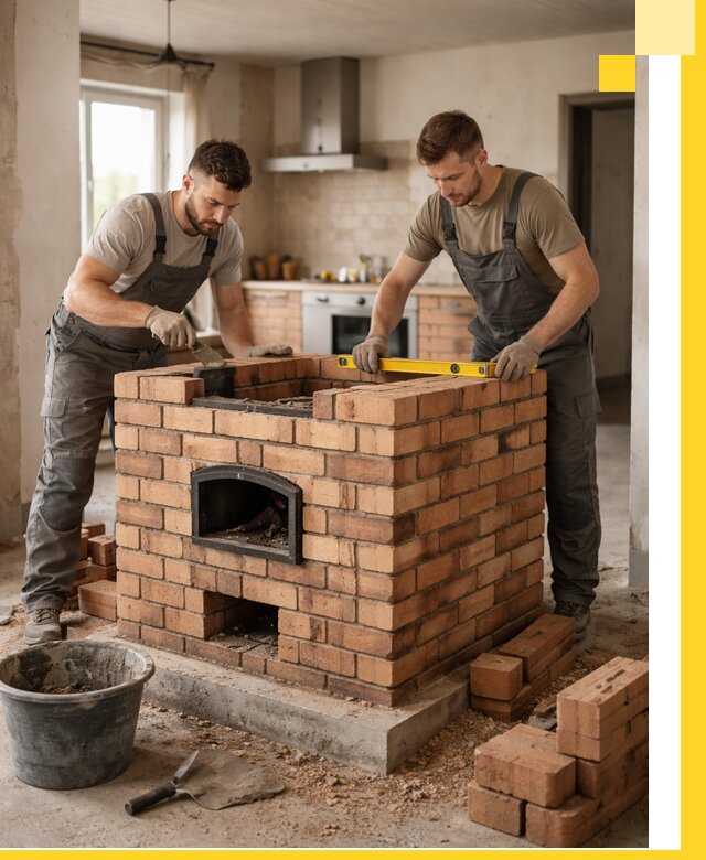 Установка и монтаж печей в частном доме в Изобильном под ключ