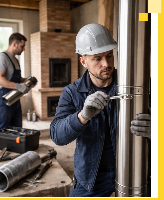 Профессиональный монтаж дымоходов для печей в Изобильном