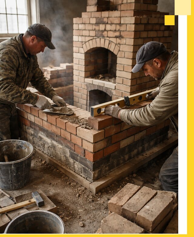 Изготовление и монтаж печей и каминов из кирпича в Изобильном