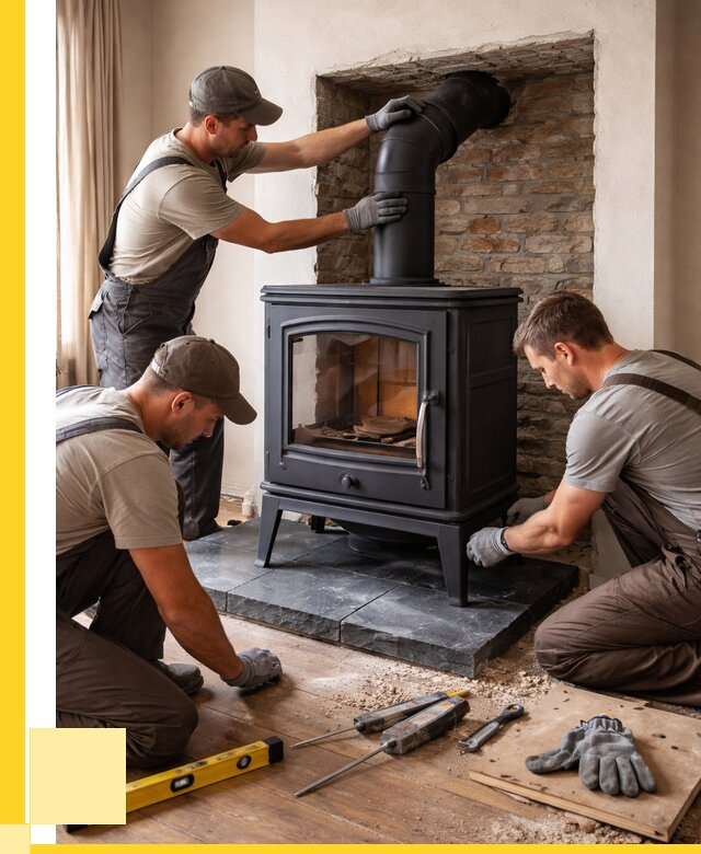 Монтаж печи камина в частном доме в Изобильном от 25970 р. | ЭриданЗбл