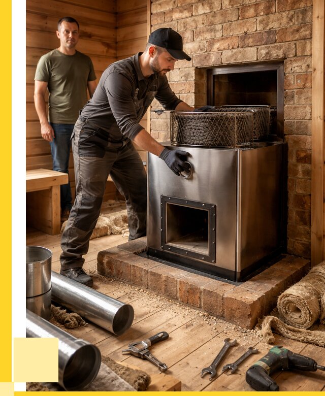 Монтаж банных печей под ключ в Изобильном от 18698 р., ЭриданЗбл