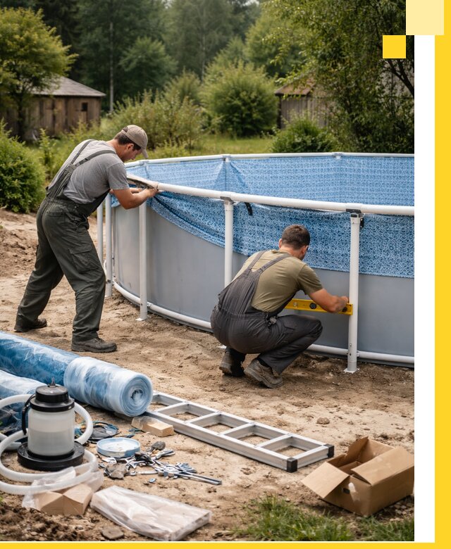 Установка и монтаж каркасных бассейнов в Изобильном под ключ