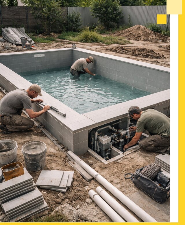 Строительство и монтаж бассейнов для дачи под ключ в Изобильном