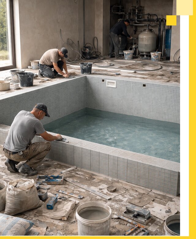 Строительство и монтаж бассейнов в помещении в Изобильном