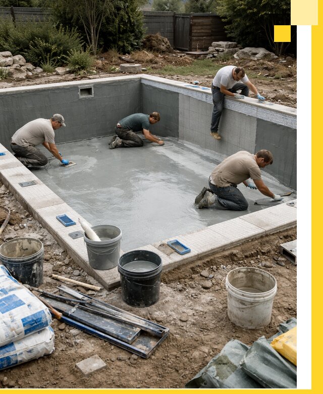 Изготовление и монтаж чаши бассейна под ключ в Изобильном