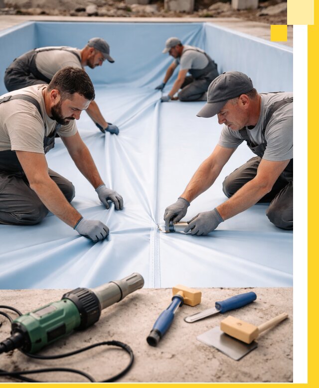 ПВХ пленка для бассейнов с монтажом и гарантией в Изобильном