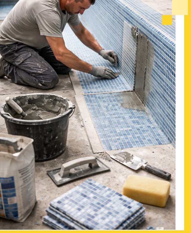 Укладка и ремонт мозаики для бассейнов под ключ в Изобильном