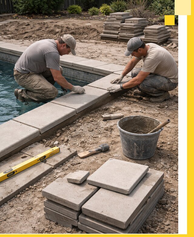 Установка и изготовление копингового камня для бассейнов в Изобильном