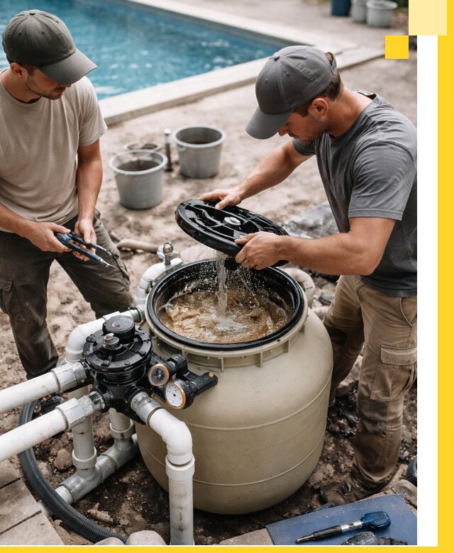 Установка и обслуживание песочных фильтров для бассейнов в Изобильном