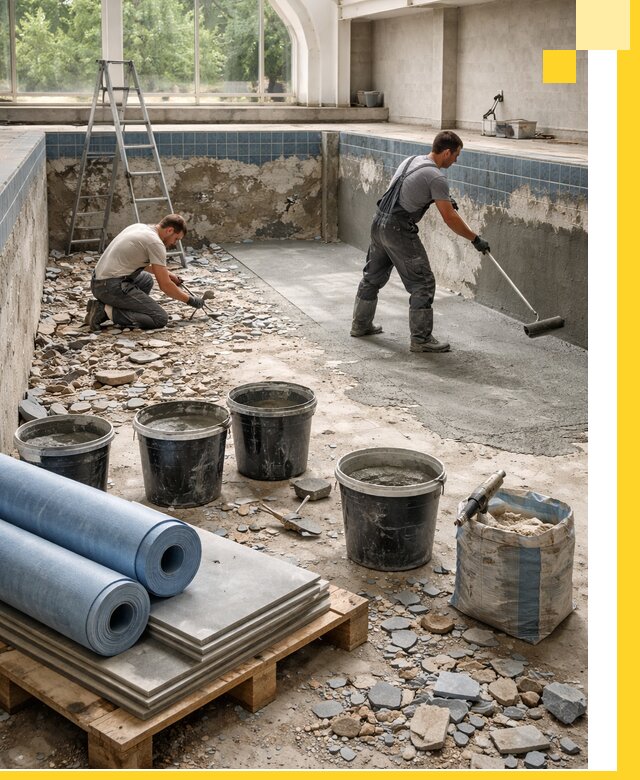 Реконструкция бассейнов в Изобильном: ремонт, гидроизоляция