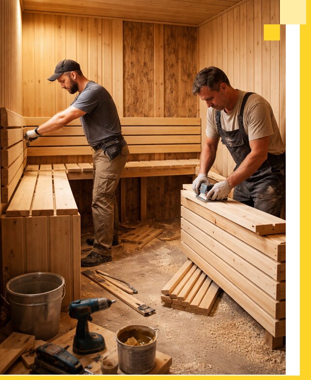 Профессиональный комплексный ремонт саун под ключ в Изобильном