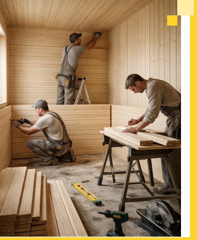 Обшивка саун в Изобильном из натуральной древесины под ключ