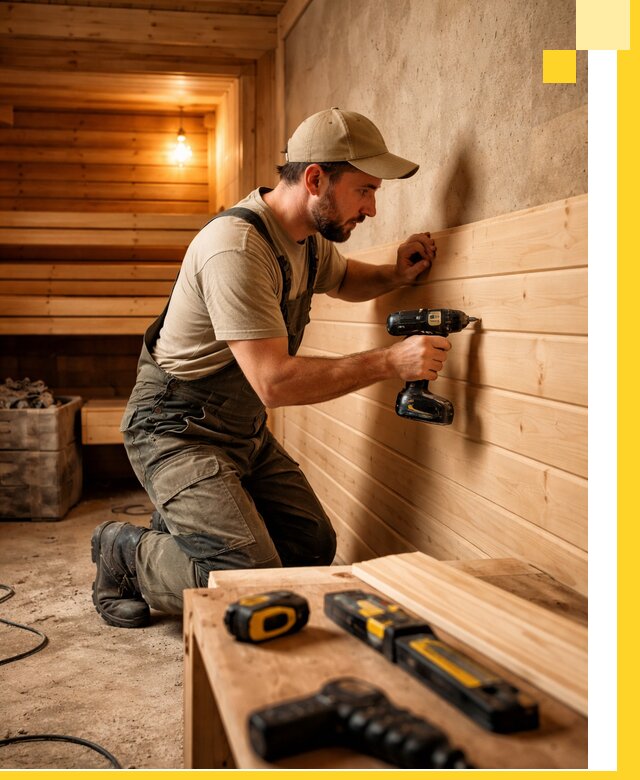 Профессиональная внутренняя отделка бани в Изобильном под ключ