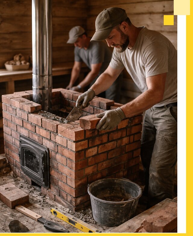 Кирпичные печи для бани под ключ в Изобильном, проект и монтаж