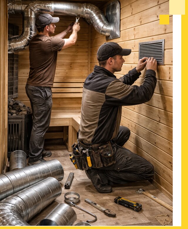 Проектирование и монтаж вентиляции бани в Изобильном под ключ