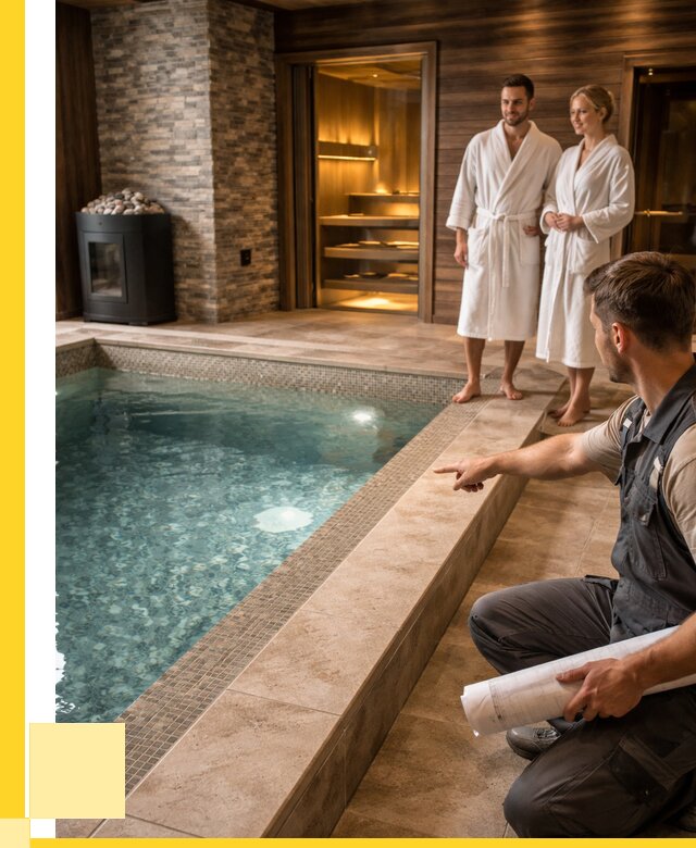 Проект бани с бассейном под ключ в Изобильном от 67522 р. | ЭриданЗбл