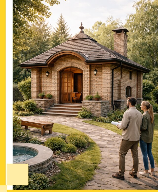 Проект кирпичной бани в Изобильном от 31164 р. | ЭриданЗбл