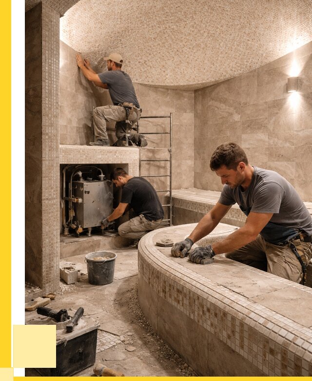 Монтаж хамамов под ключ в Изобильном от 259700 р. ЭриданЗбл