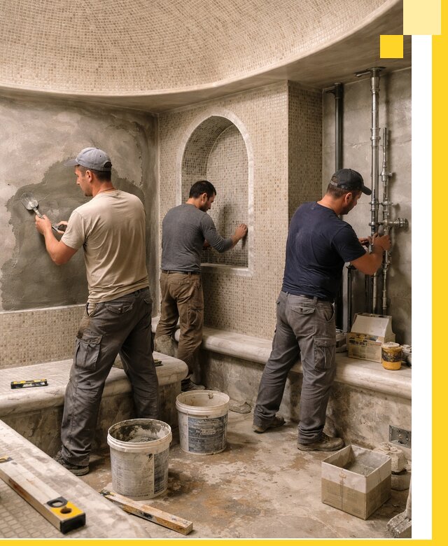 Профессиональный монтаж хамамов под ключ в Изобильном с гарантией