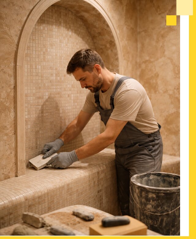 Профессиональная отделка хамамов с мозаикой под ключ в Изобильном