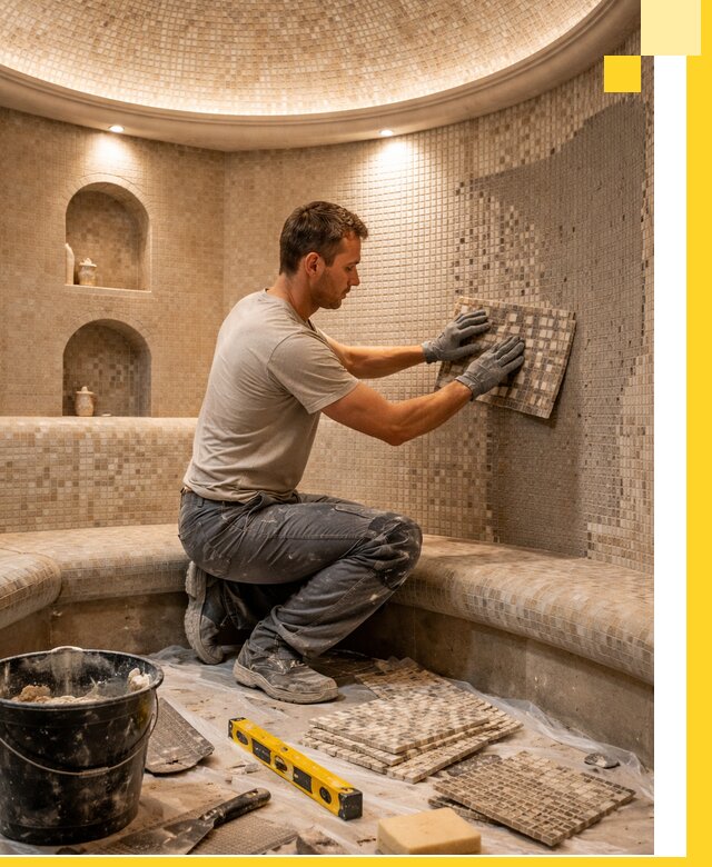 Устройство и монтаж домашнего хамама под ключ в Изобильном