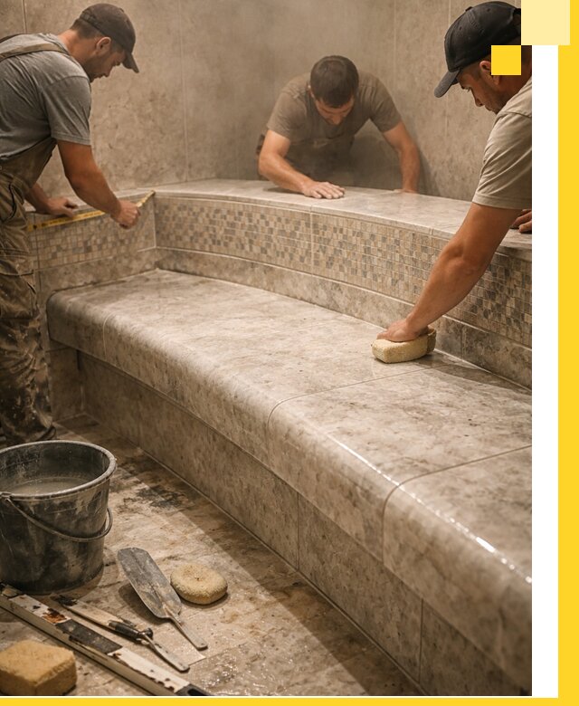 Изготовление и установка сидений для хамама в Изобильном