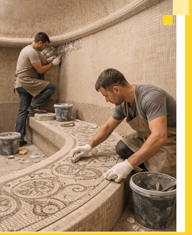 Плитка для хамама в Изобильном, укладка, подбор и поставка